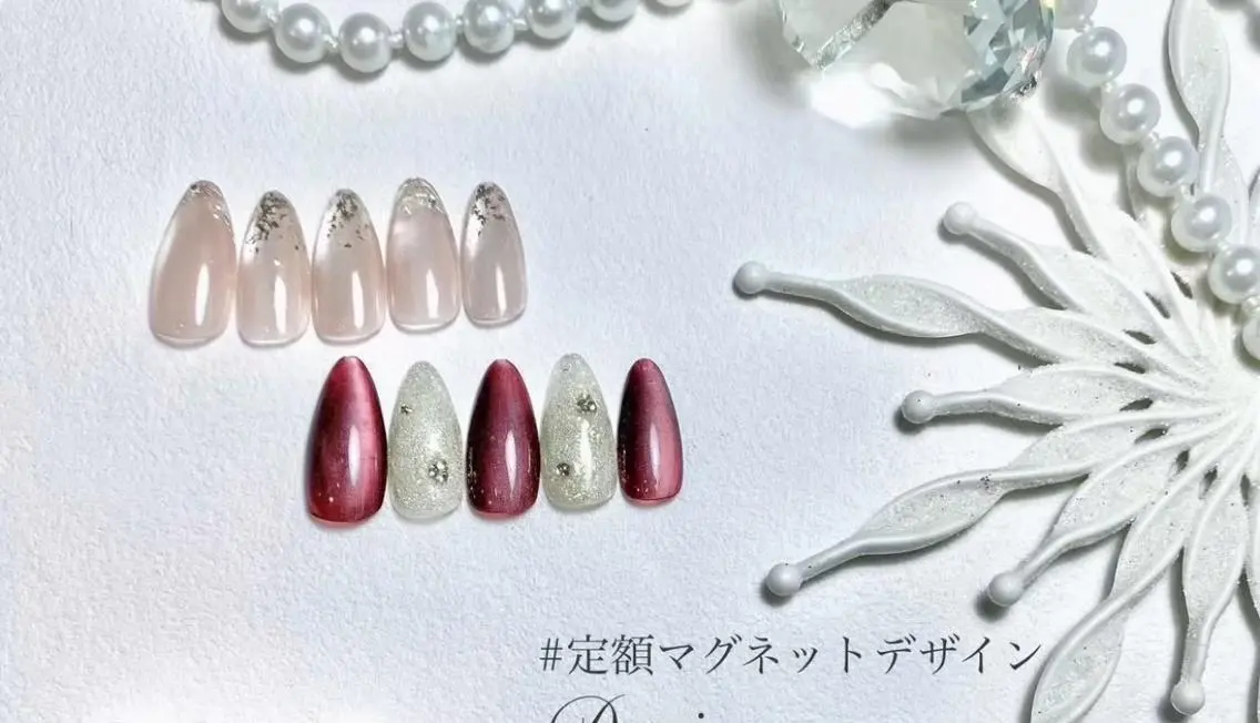 ネイル アートネイル フラッシュネイル フレンチネイル ジェルネイル ガラスフレンチ M2 BEAUTY Rikaのネイルデザイン