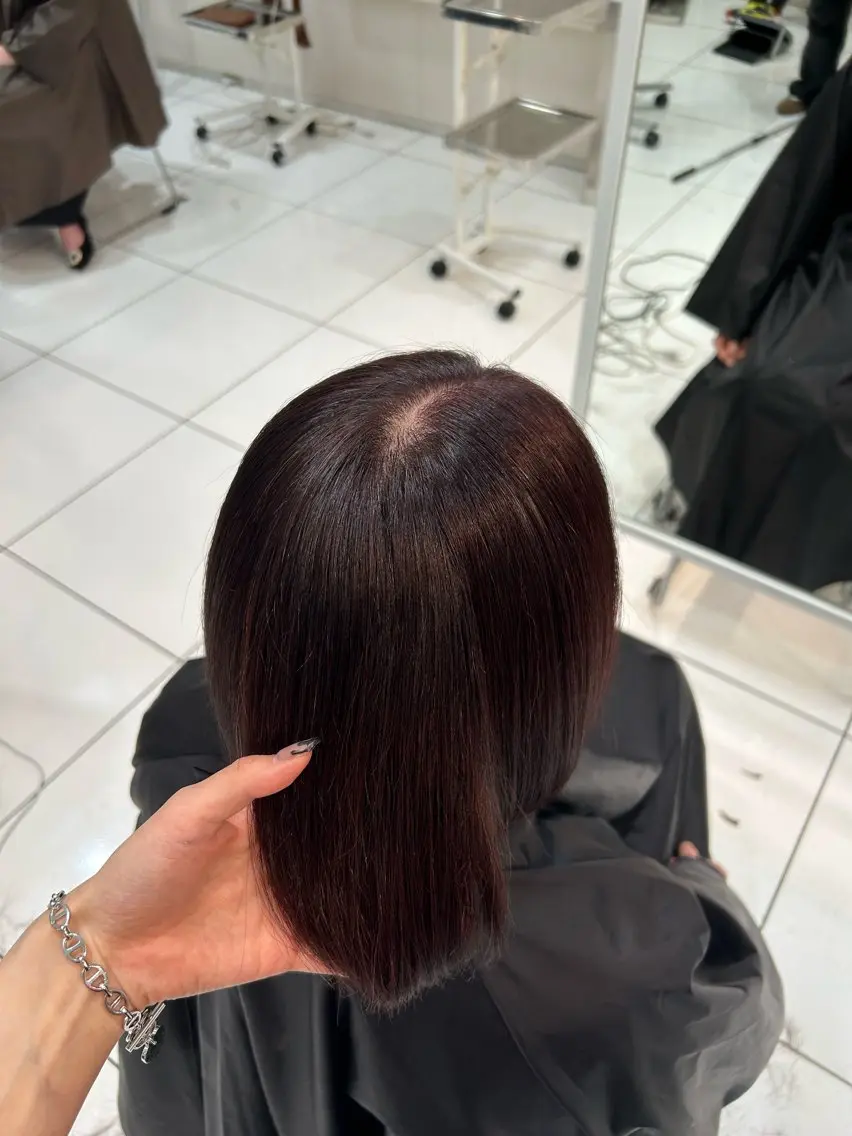 ショート ピンクブラウン Kurumi リトル渋谷のヘアスタイル