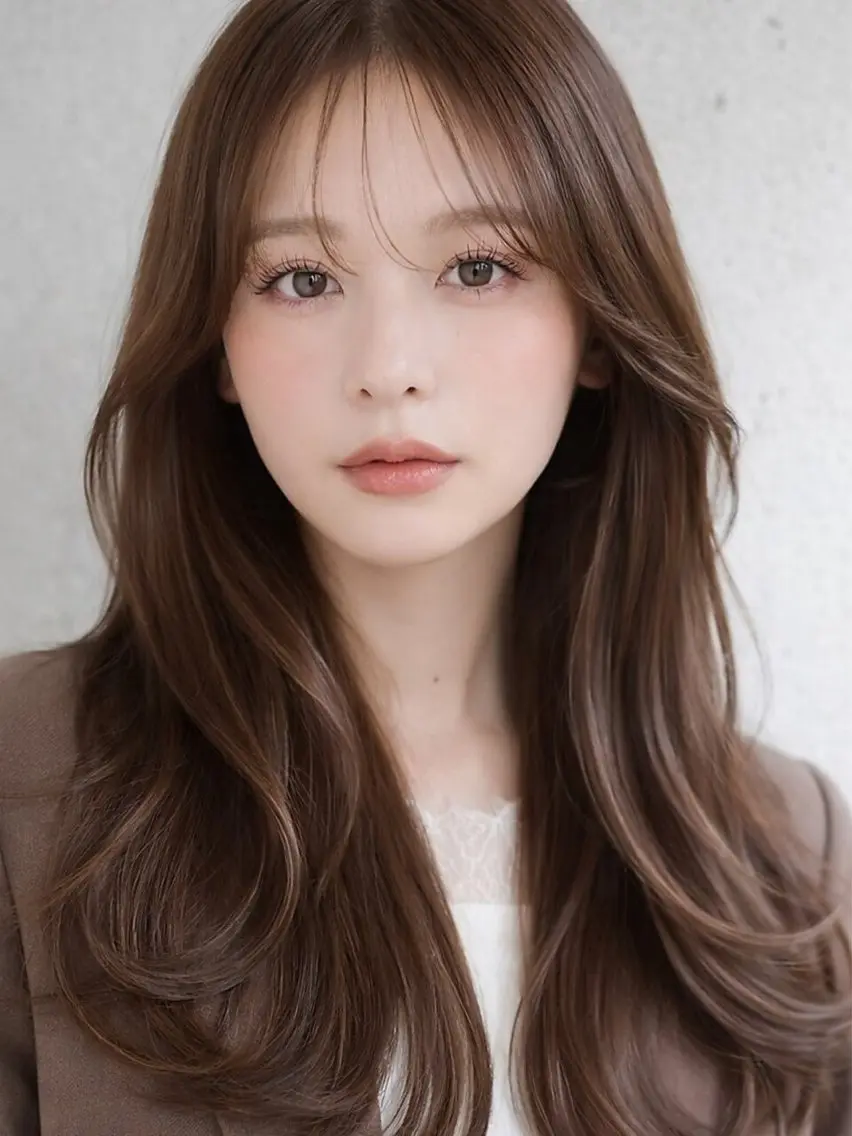 ロング ＿WHITE鳳店 アンダーバーホワイトのヘアスタイル