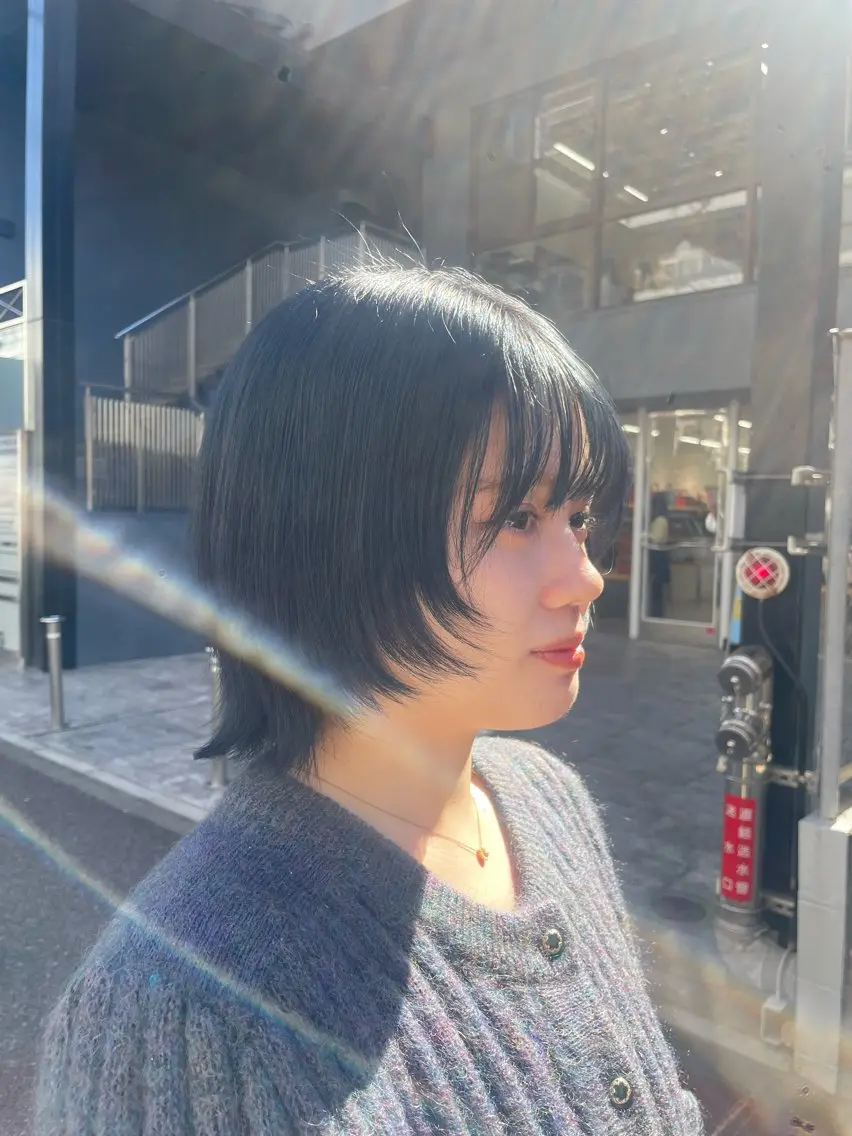 ショート ショートヘア ウルフカット 北山 夢菜のヘアスタイル