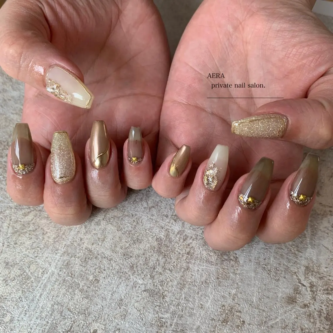 ネイル ハンドネイル AERA nail shino🐱⸝꙳のネイルデザイン