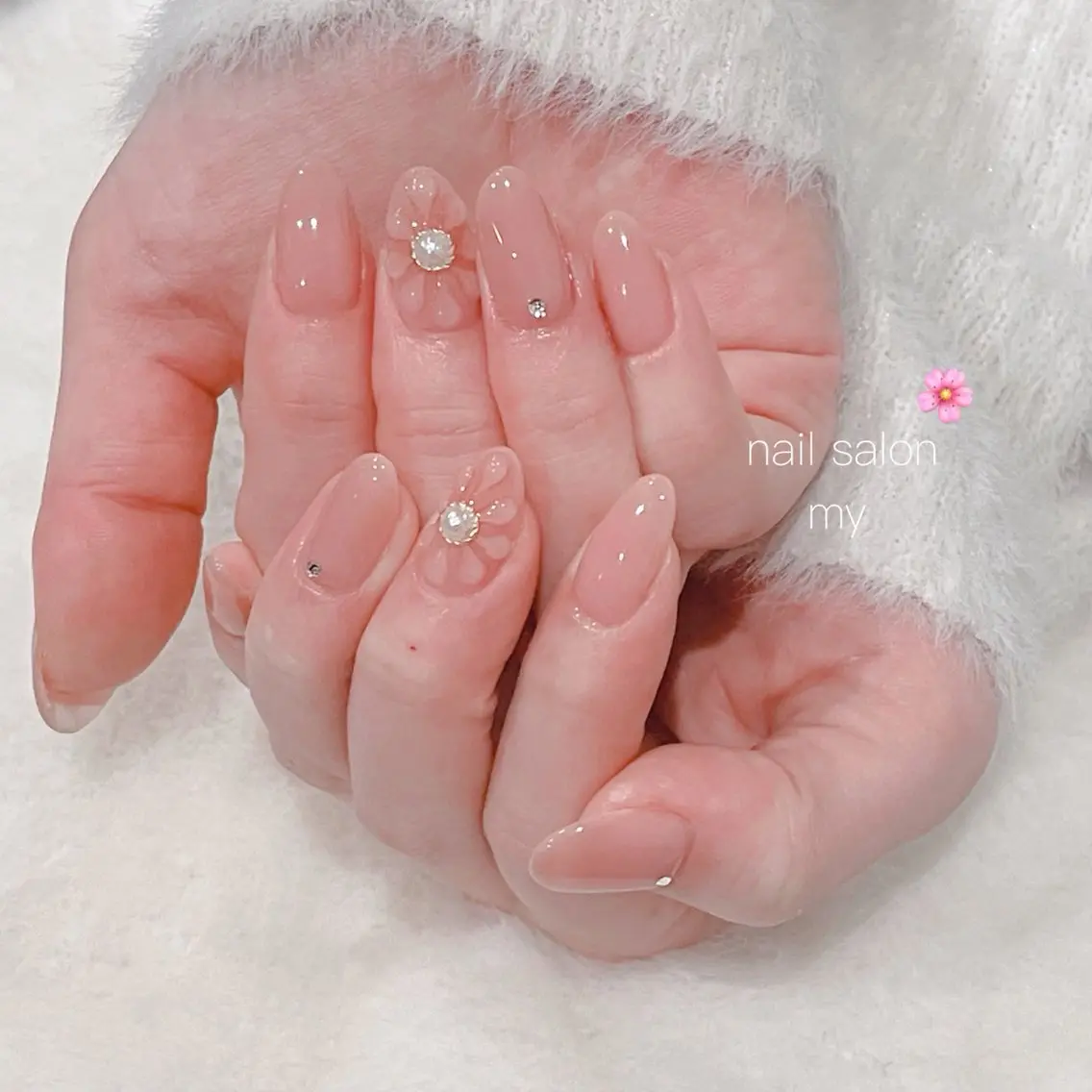 ネイル 韓国ネイル ニュアンスネイル ワンホンネイル NailSalon MYのネイルデザイン