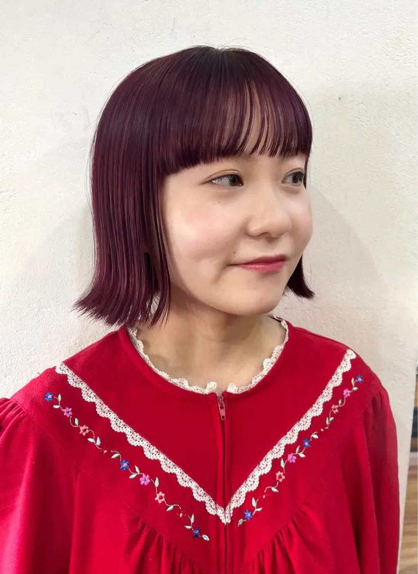 ショート ボブ 外ハネヘア 韓国ヘア 🎀華澄のヘアスタイル