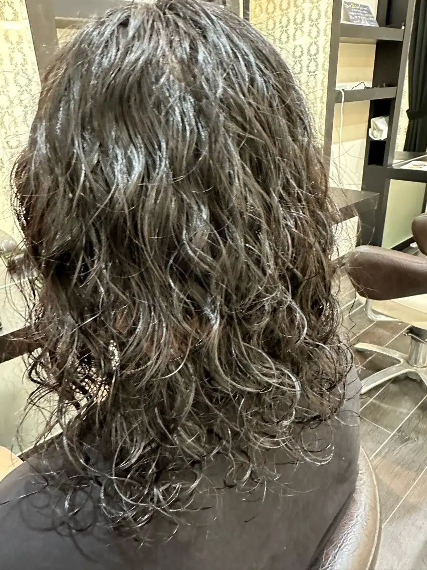 パーマ メンズ ナチュラルヘア 神田一瑳のヘアスタイル