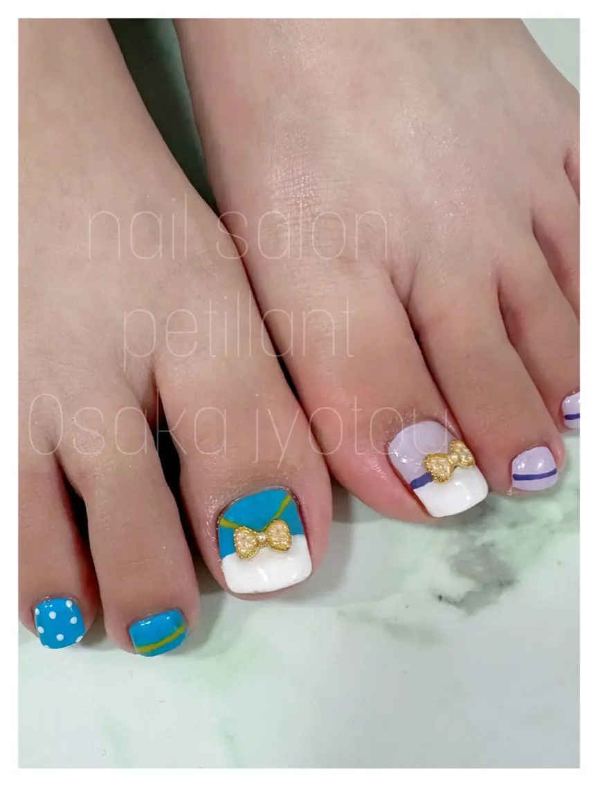ネイル フットネイル フットネイル nail salon petillantのネイルデザイン