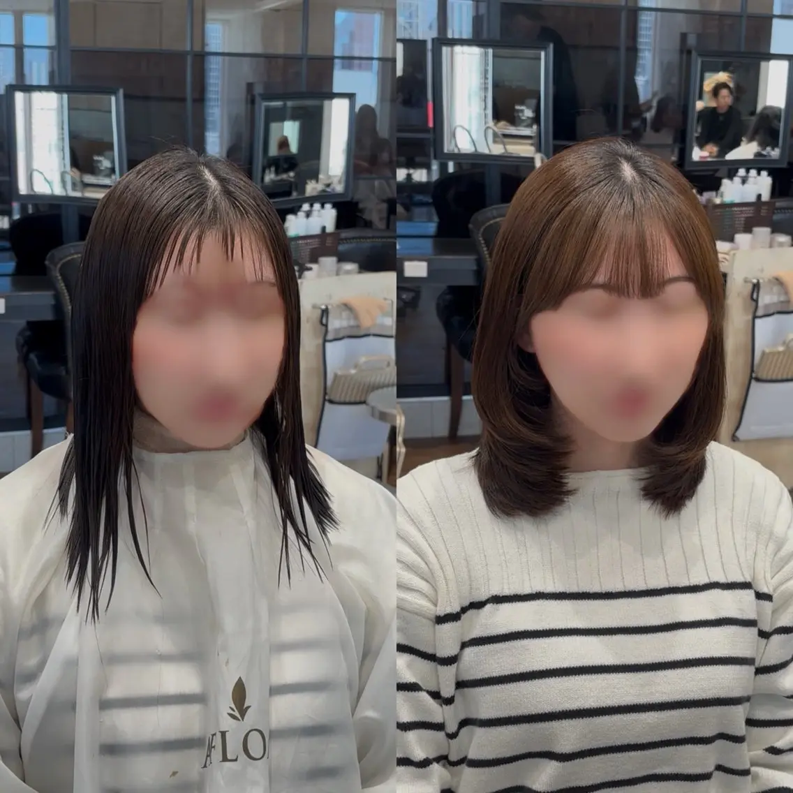 ミディアム 鈴木 彩莉のヘアスタイル