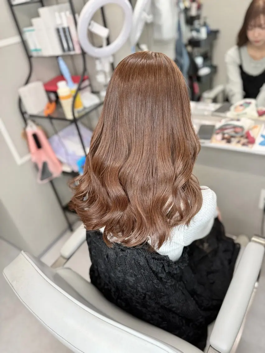 セミロング カラー ブリーチ 透明感カラー ブリーチなしカラー 髪質改善 カット ヘアカラー トリートメント 今井 勝也のヘアスタイル