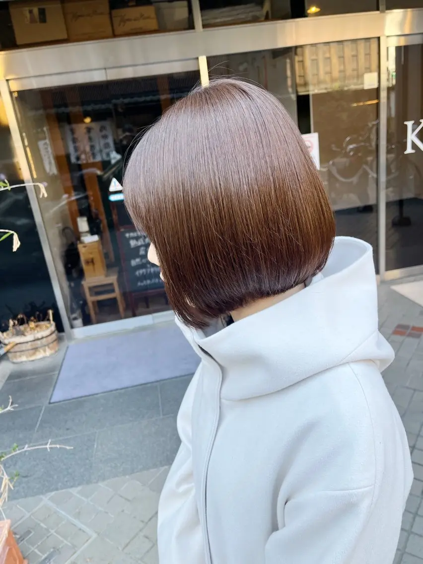 ショート カラー ブラウンカラー 透明感カラー カット HIYOSHI　✂︎ 艶髪職人のヘアスタイル