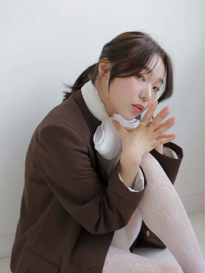 ロング 韓国風ヘア レイヤーカット カット ヘアカラー トリートメント 韓国レイヤー髪質改善 ダブルカラーみつきのヘアスタイル