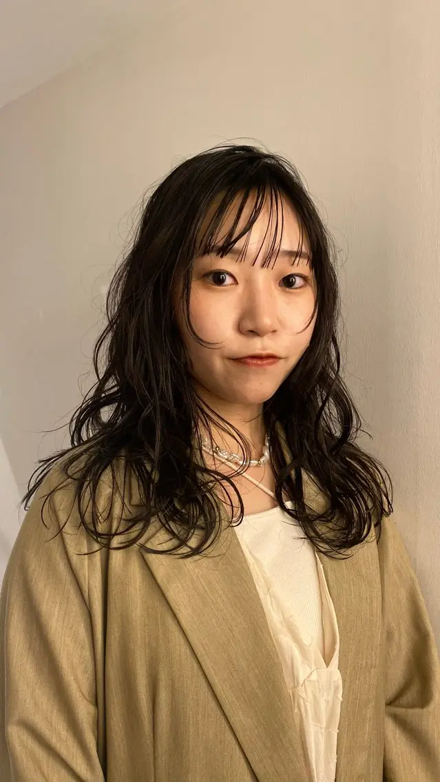 セミロング カラー パーマ ヘアアレンジ 🌀パーマ　レイヤー ボブ/marinoのヘアスタイル