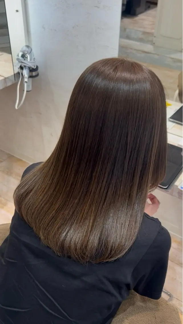 ミディアム 髪質改善 田中 千尋のヘアスタイル