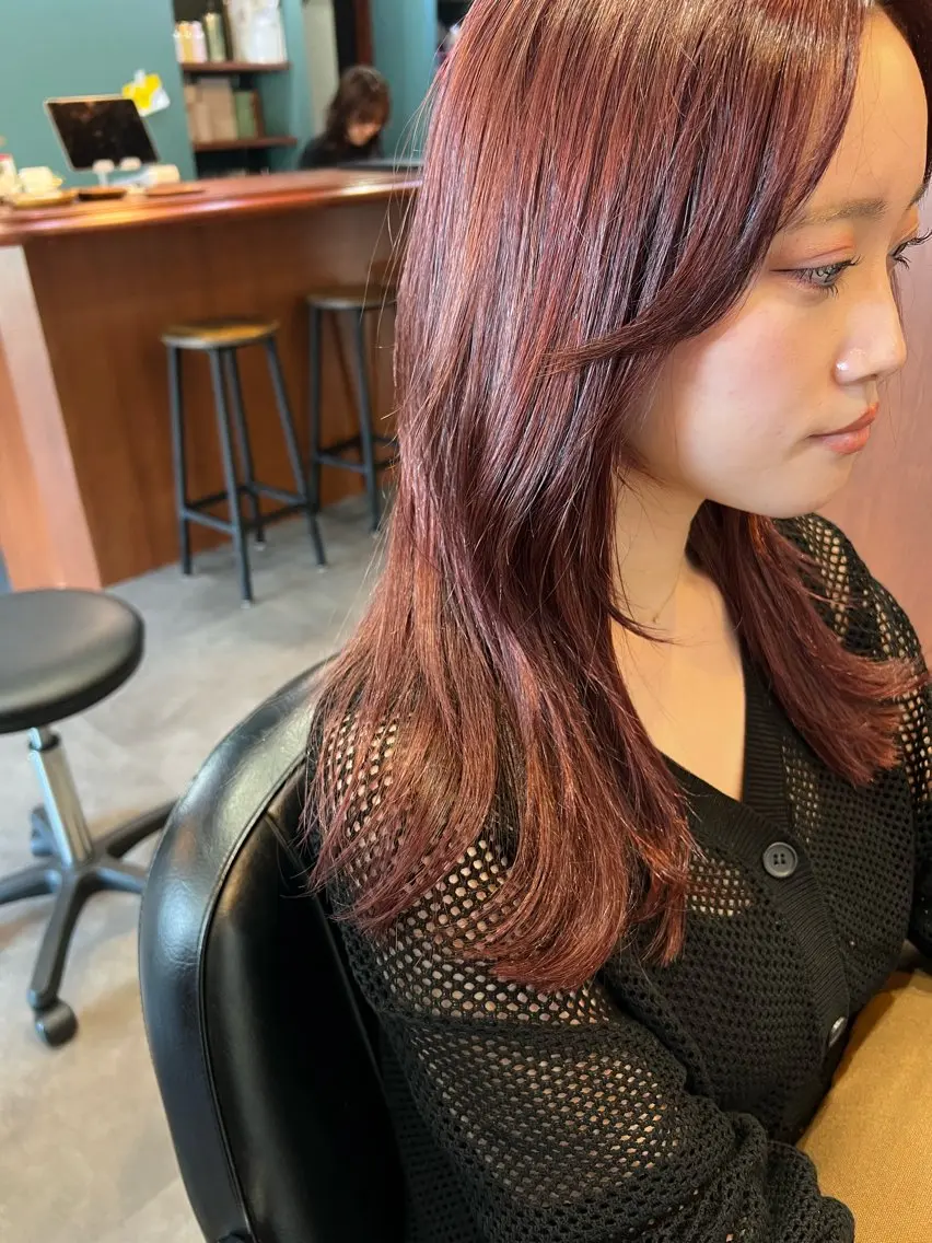 ロング ヘアカラー トリートメント 美髪矯正/髪質改善 🌼 原田 愛弓のヘアスタイル
