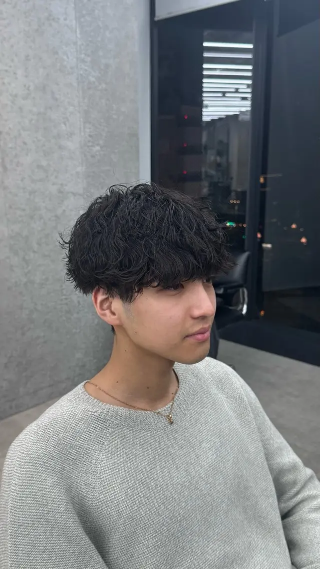 パーマ メンズ メンズパーマ 波巻きパーマ カット パーマ 名古屋メンズパーマ 秀虎のヘアスタイル