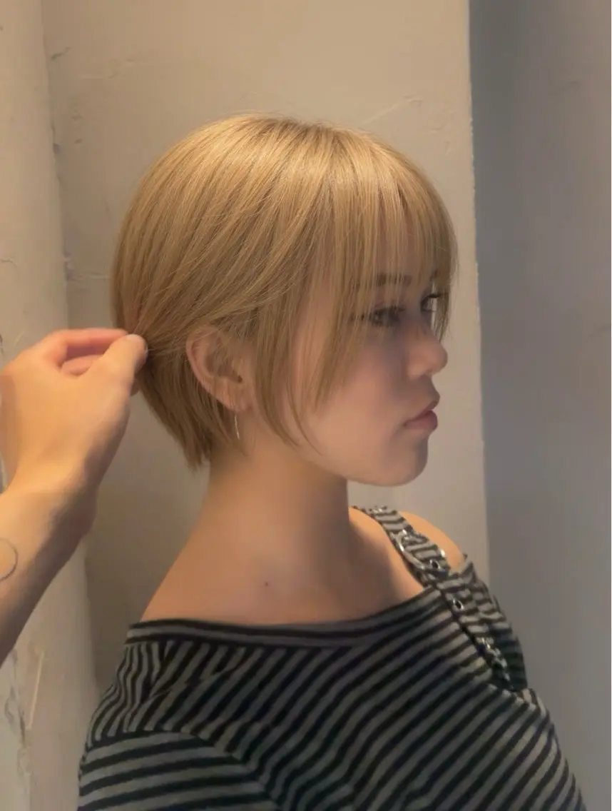 ショート カラー カット ヘアカラー トリートメント 🌓ショート/ウルフ /ハイトーン/大夢のヘアスタイル