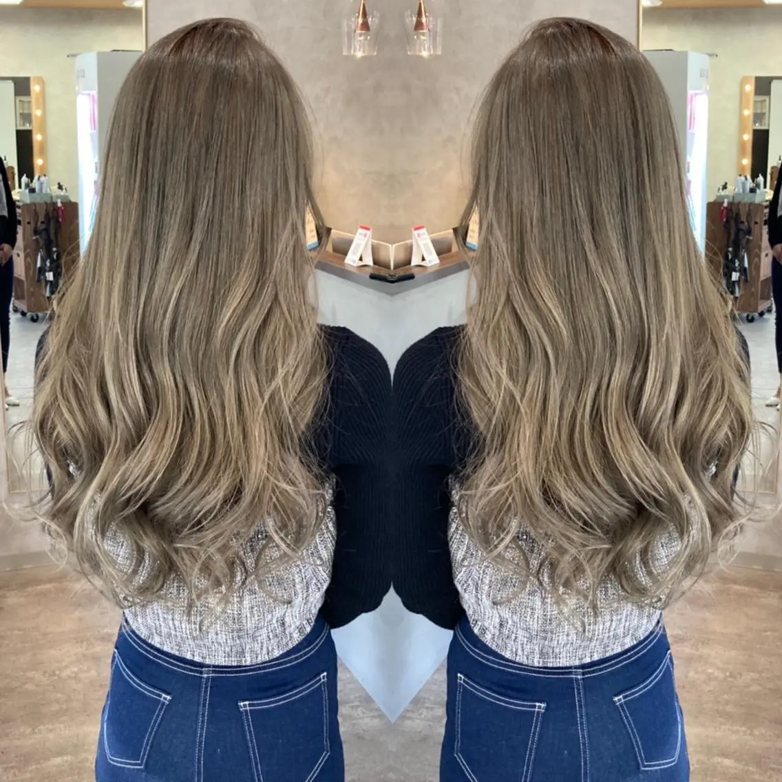 ロング カラー ベージュカラー ブリーチ グラデーションカラー ミルクティーベージュ ヘアカラー トリートメント ショート⭐️ブリーチ ⭐️木村康二⭐️のヘアスタイル