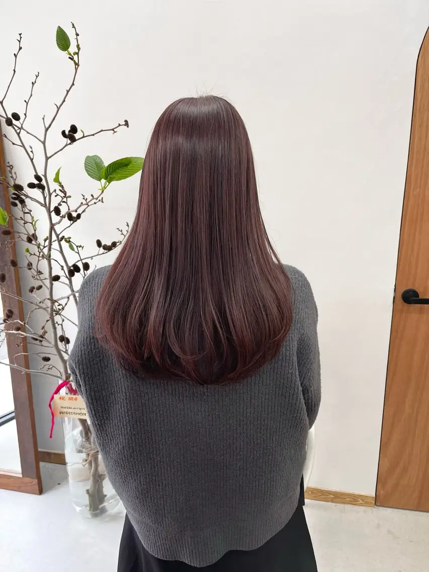 ロング カラー ヘアアレンジ ブリーチ ダブルカラー ブリーチなしカラー ena/ブリーチなし 透明感・レイヤー🎀のヘアスタイル