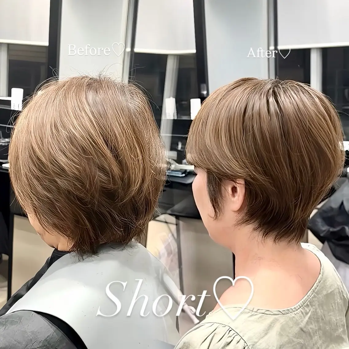 【 ✨️🤍✨️ショート限定✨️🤍✨️ 】似合わせカット＋艶カラー＋1stepトリートメント❕の写真