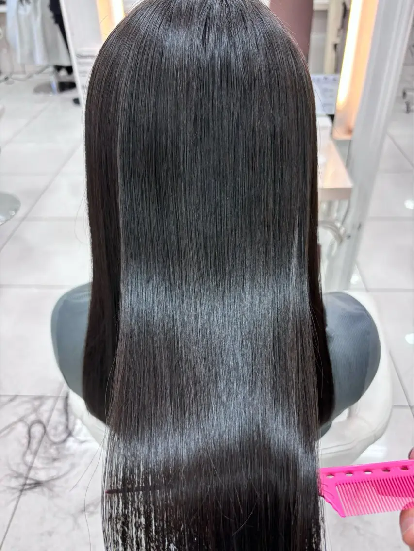 ロング 縮毛矯正 菅原 愛佳のヘアスタイル