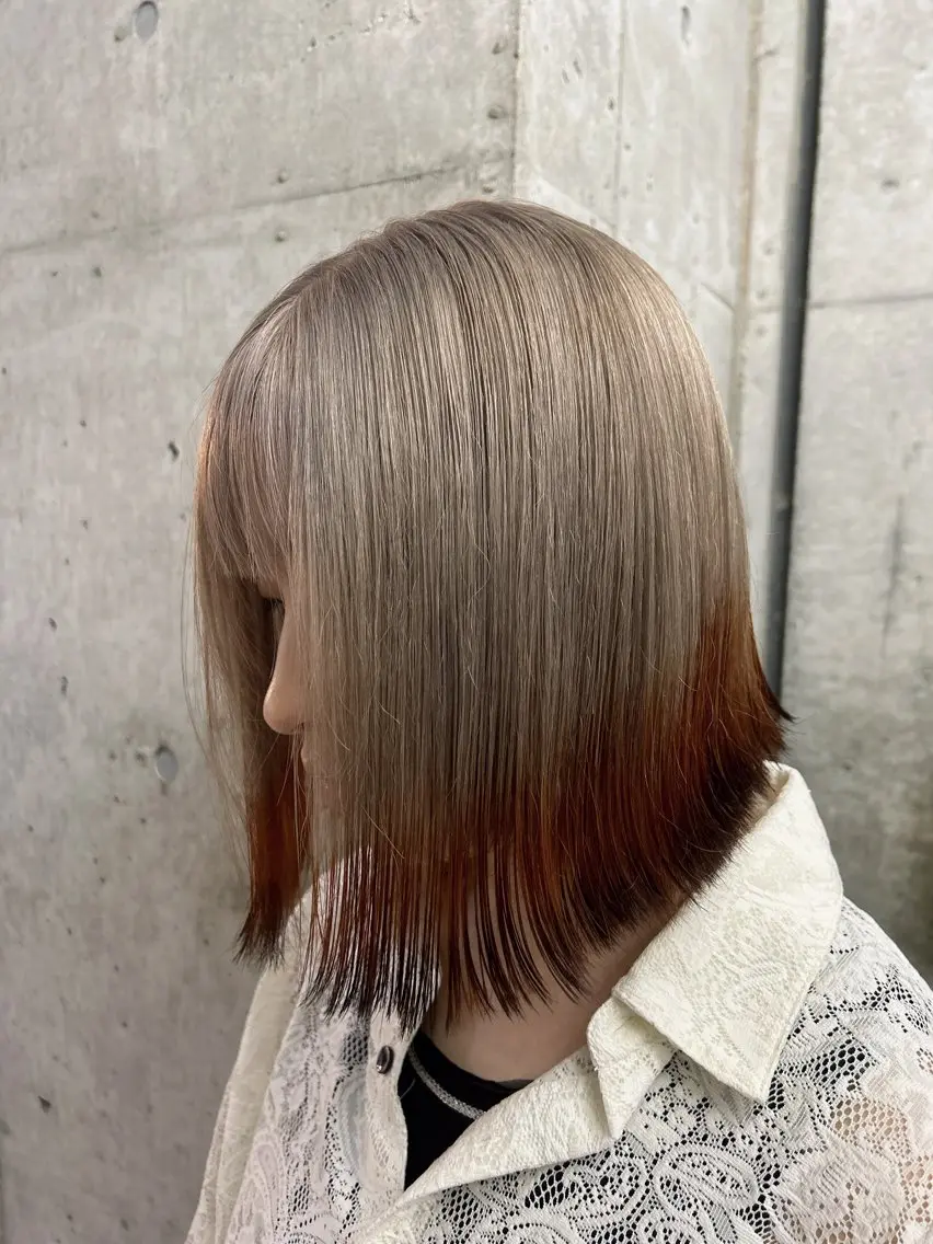 ミディアム カラー ヘアカラー トリートメント 🎨デザイン🥇 美髪・艶髪 日暮千敬のヘアスタイル