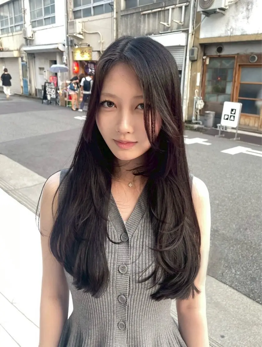 ロング SLASHスラッシュ 小川花鈴のヘアスタイル