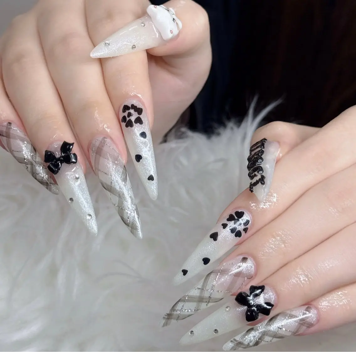 ネイル フットネイル フレンチネイル グラデーション 韓国ネイル ロングネイル Hani Nail Salonのネイルデザイン