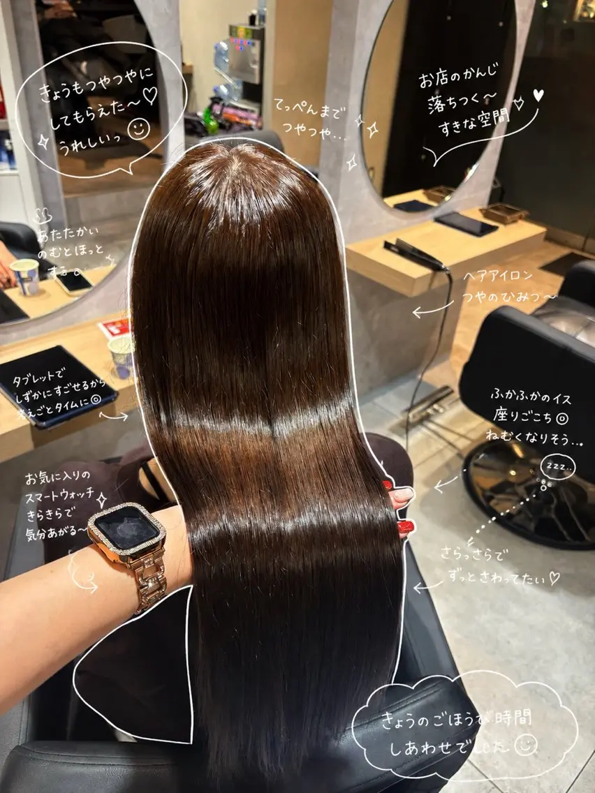 ロング カラー ヘアアレンジ ブラウンカラー チョコレートブラウン カット ヘアカラー 透明感カラー/艶髪 🫧ayaneのヘアスタイル