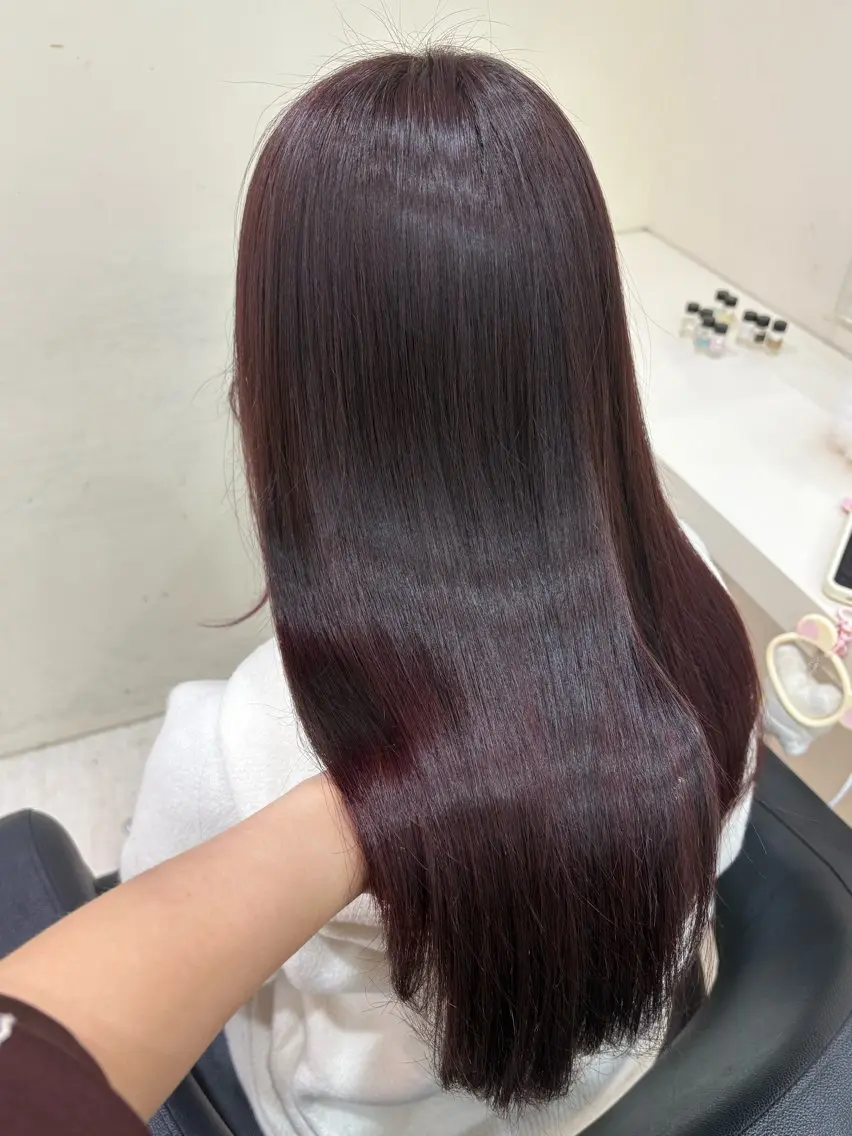 セミロング カラー ヘアアレンジ ヘアカラー 💟RINNA 艶カラー💟のヘアスタイル