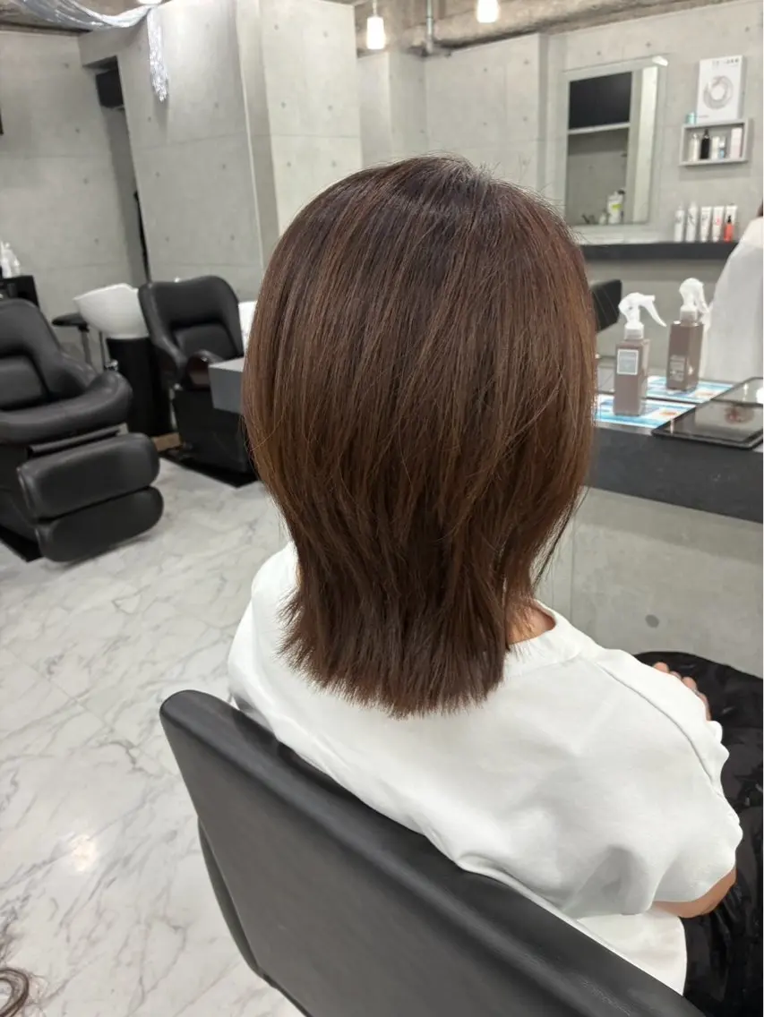 ミディアム カラー カット ヘアカラー Endearing 🌟銀座のヘアスタイル