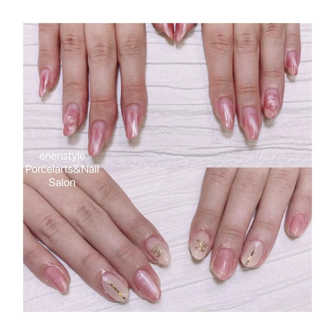 ミディアム ネイル ハンドネイル 🐾enen style 🐾のネイルデザイン
