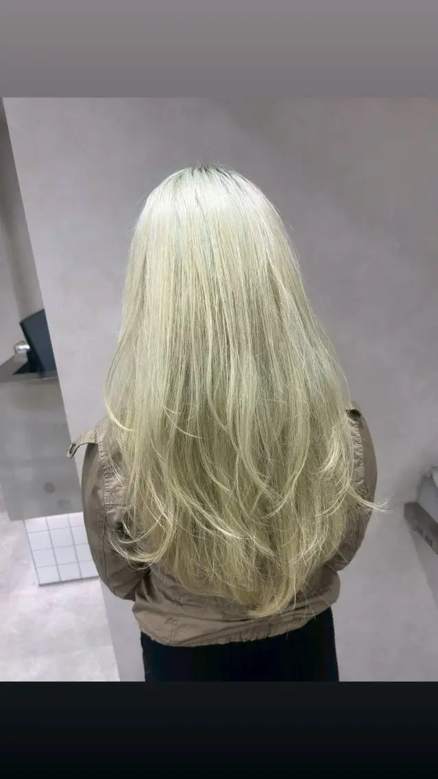 ロング ハッシュカット ハイレイヤー 韓国風ヘア レイヤーカット カット Yuta✂︎ 韓国レイヤー🪽のヘアスタイル