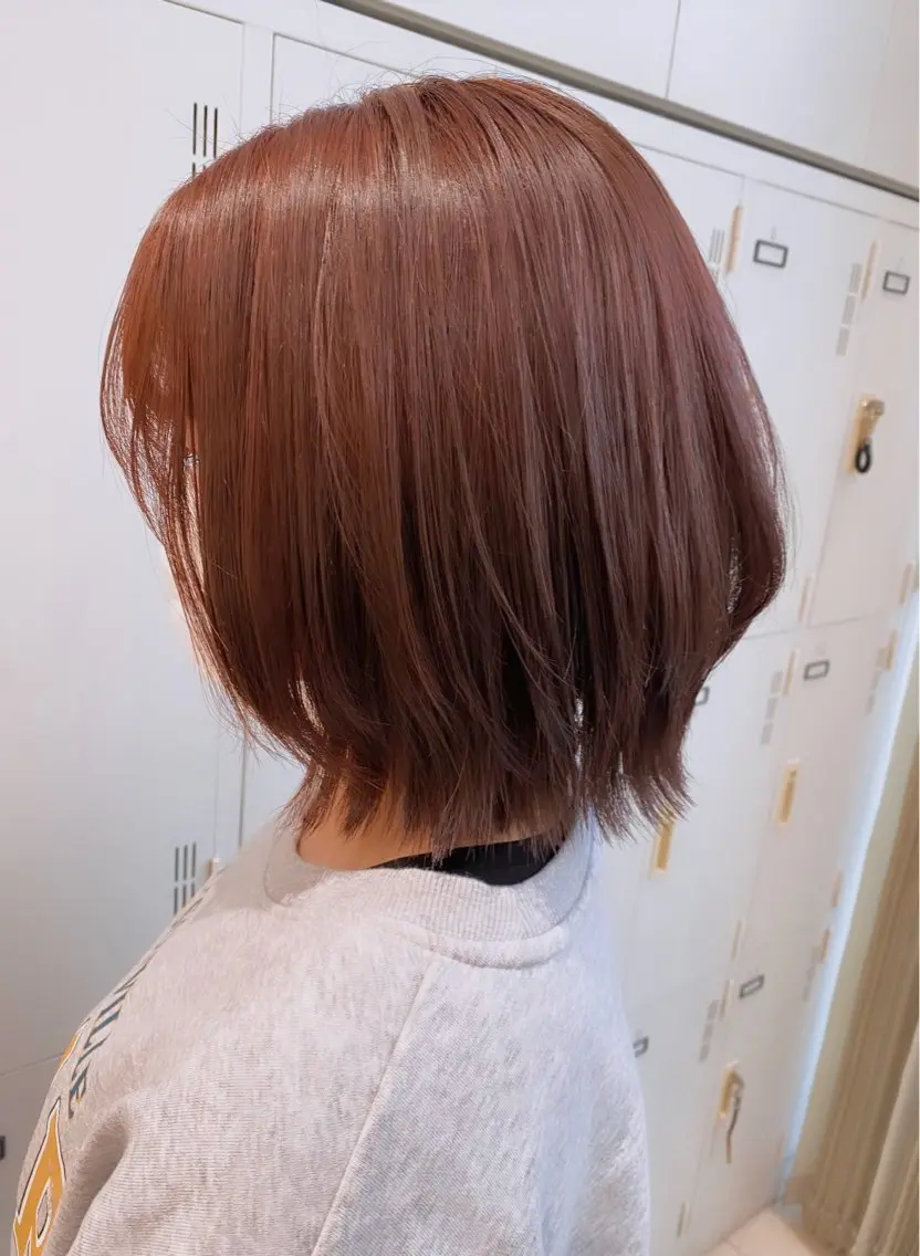 ミディアム カラー ブリーチ ブラウンカラー ブリーチなしカラー オレンジ オレンジブラウン カット ヘアカラー エクステ/ハイトーン /インナー礒野朱里のヘアスタイル