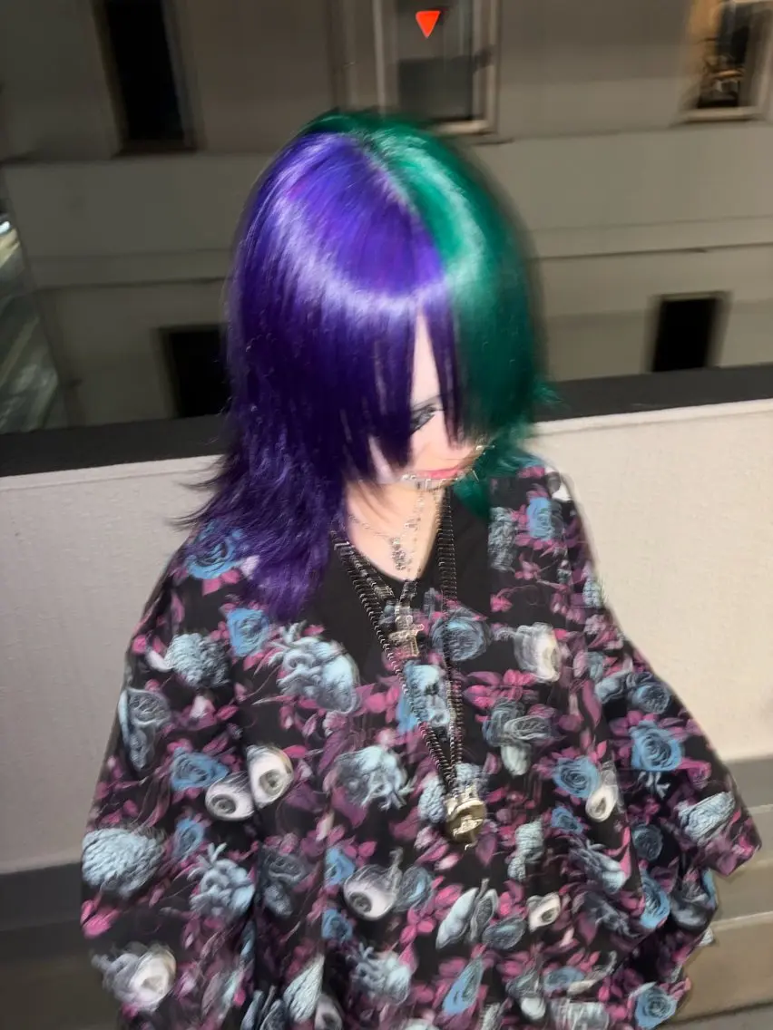 セミロング カラー ヘアカラー もり まりものヘアスタイル