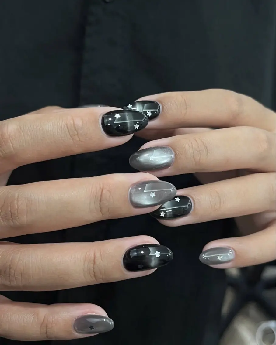 ネイル アートネイル ジェルネイル マグネットネイル ワンホンネイル ハンドネイル Minette nailrinrinのネイルデザイン