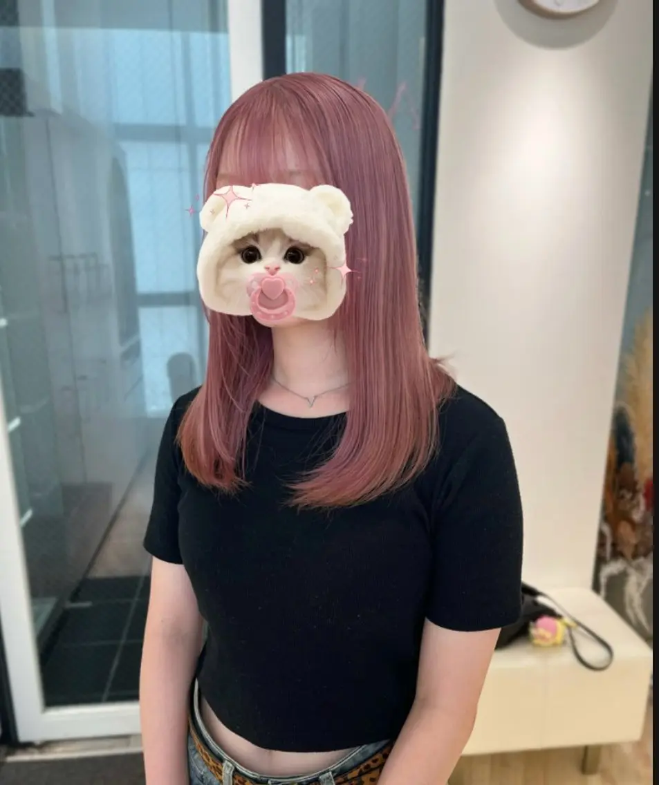 セミロング カラー ブリーチ ピンクカラー カット ヘアカラー ParveMix / 山本 玲南🫧🪽のヘアスタイル