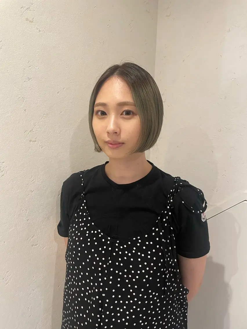 ショート カラー ボブ 渋谷 留菜のヘアスタイル