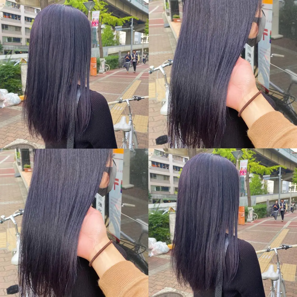 セミロング カラー ブリーチ ラベンダーカラー 色落ちまで可愛い🧚 心斎橋hikaruのヘアスタイル