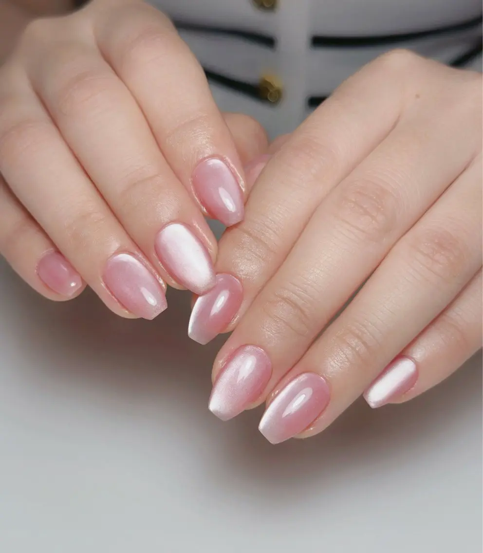 ネイル オーロラネイル 長さ出し フットネイル 韓国ネイル ラメ(グリッター) ハンドネイル 👍thumbs up nail👍のネイルデザイン