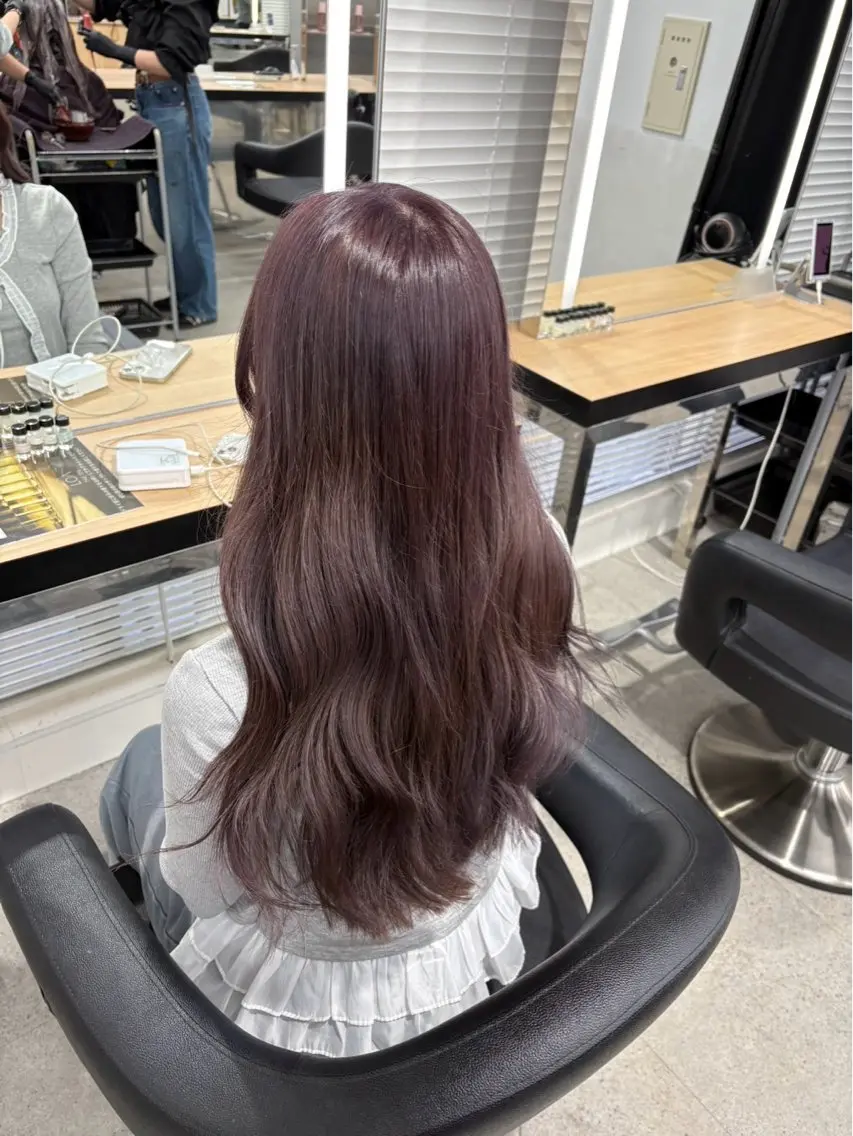 ロング ヘアカラー miku/ラベンダー 透明感カラー🪻❤︎のヘアスタイル