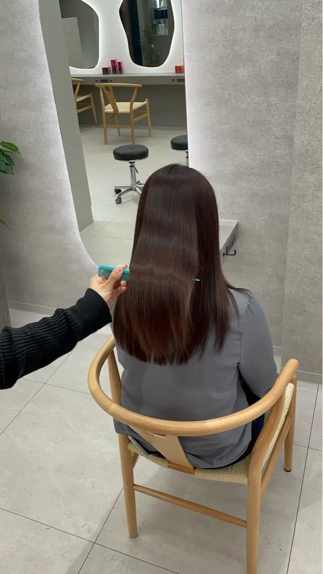 ロング パーマ 縮毛矯正 トリートメント 望 吹のヘアスタイル
