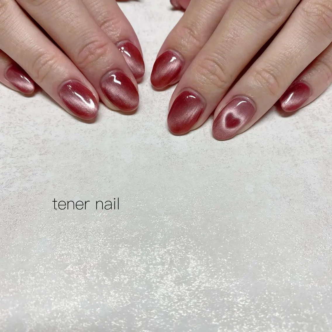 ネイル ハート マグネットネイル ハンドネイル テネルネイル tener nailのネイルデザイン