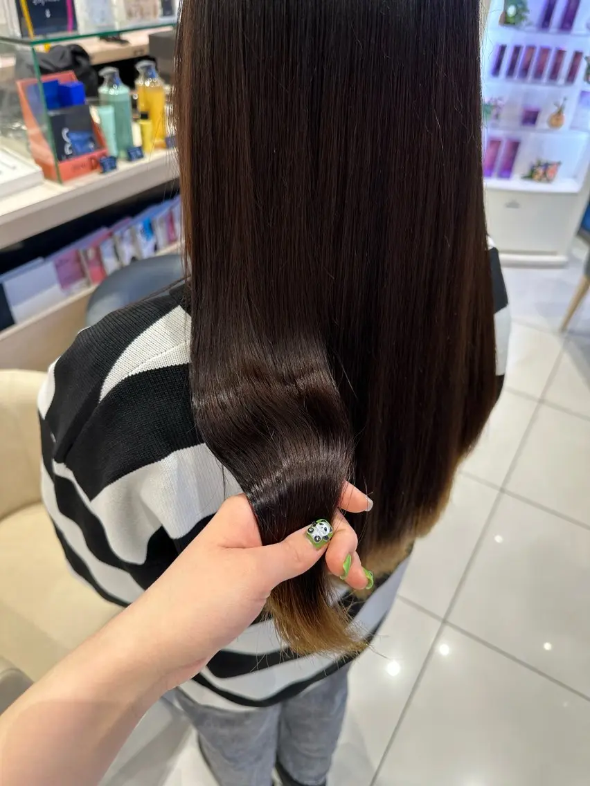 ロング カット トリートメント クロスパーマ/うる艶 カラー/Kurumiのヘアスタイル