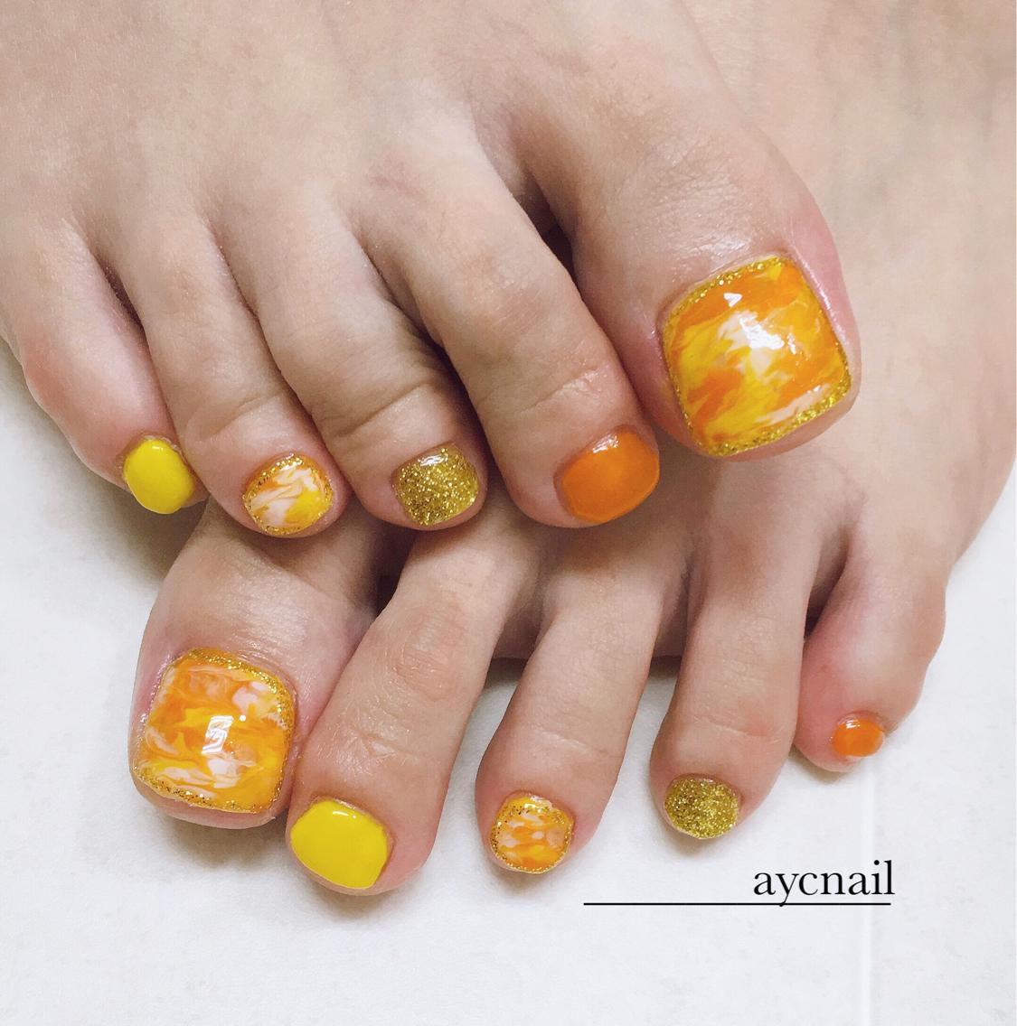 ネイル フットネイル ハンドネイル 推しネイル | 　aycnailのネイルデザイン