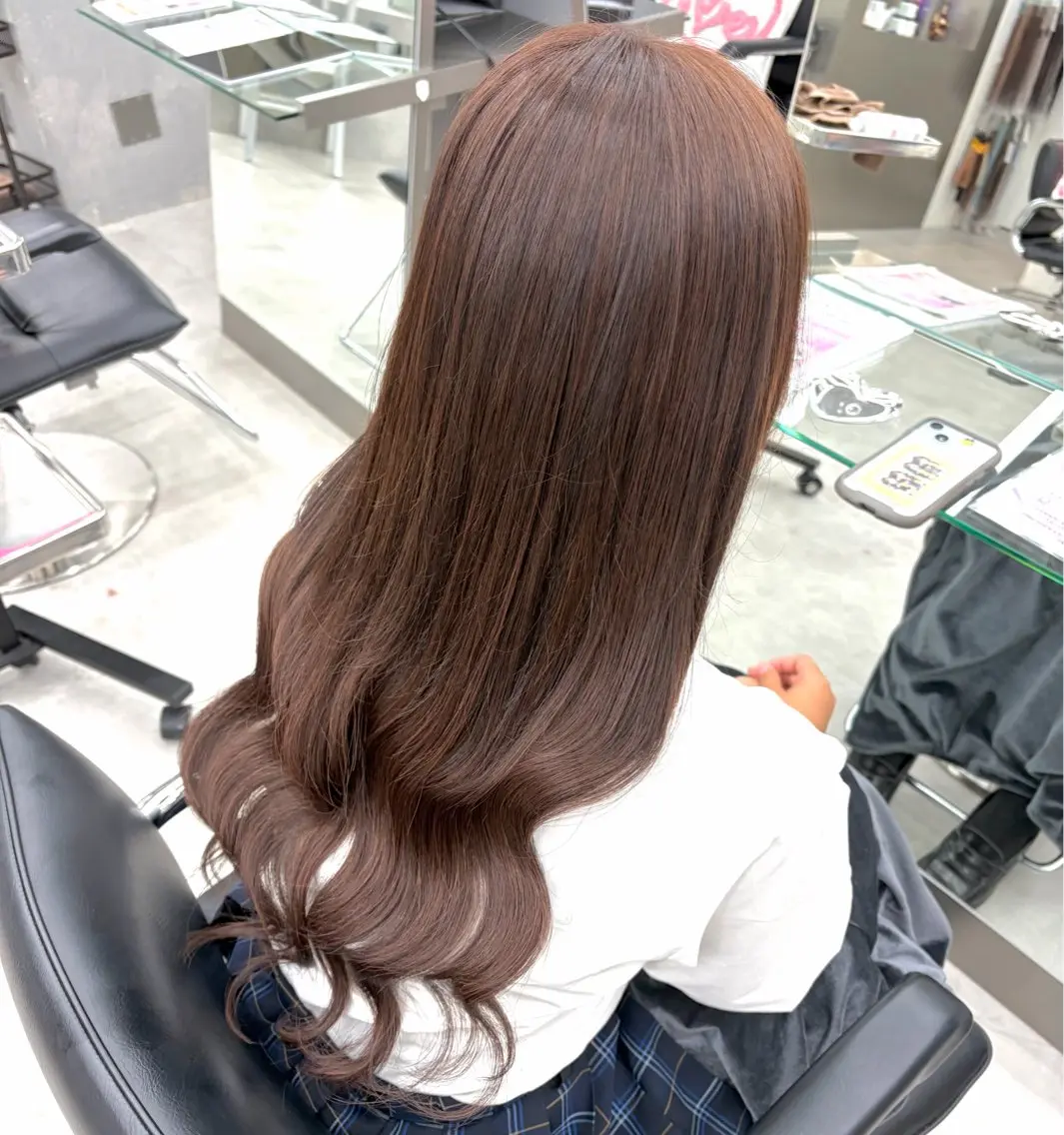 ロング カラー ヘアアレンジ シールエクステ エクステ ロング エクステ🤎うる艶 カラー┆横浜みいなのヘアスタイル