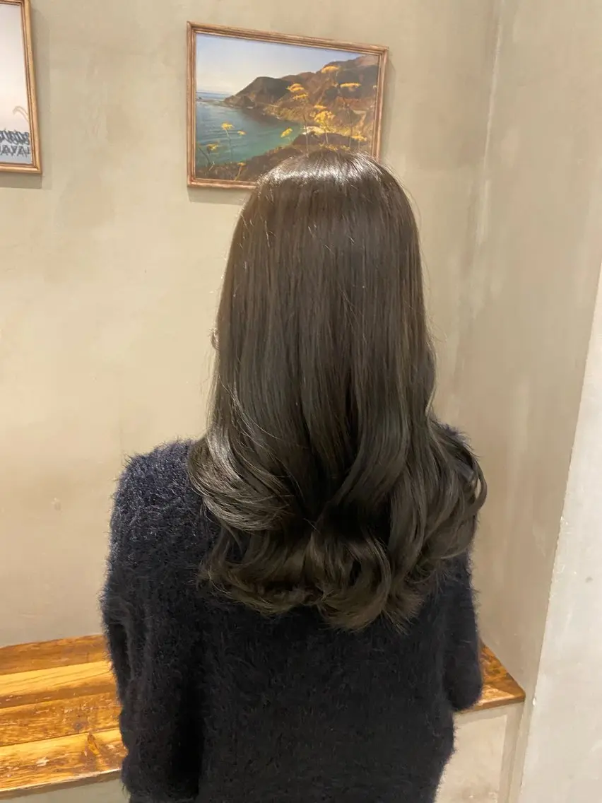 セミロング カット ヘアカラー トリートメント 新宿/顔周りカット +レイヤー=しずく♩のヘアスタイル