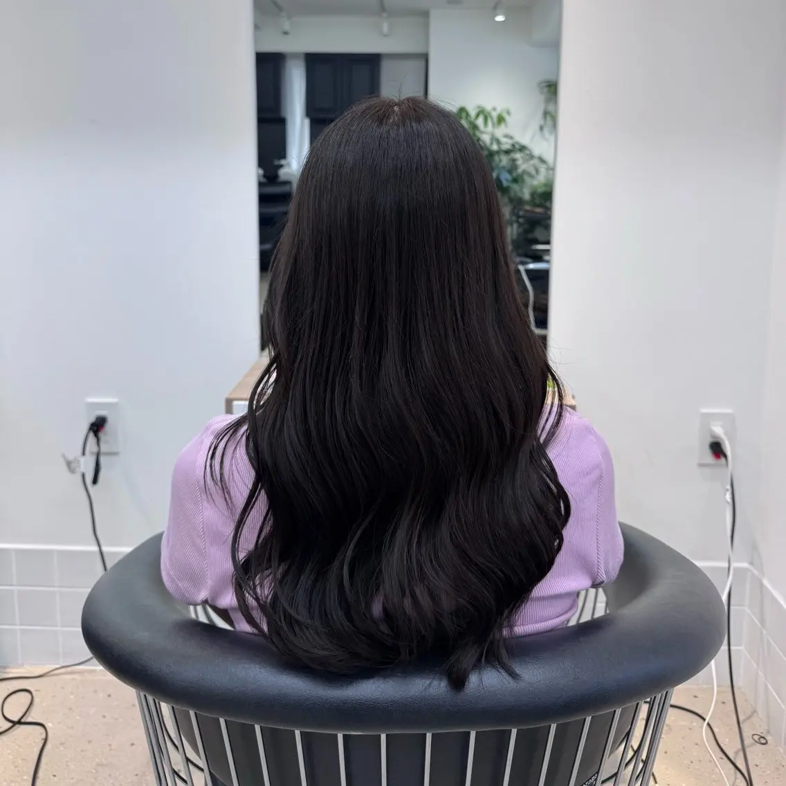 ロング カラー グレージュ ラベンダーカラー ラベンダーグレージュ ラベンダーグレー ヘアカラー トリートメント 内田 愛莉のヘアスタイル