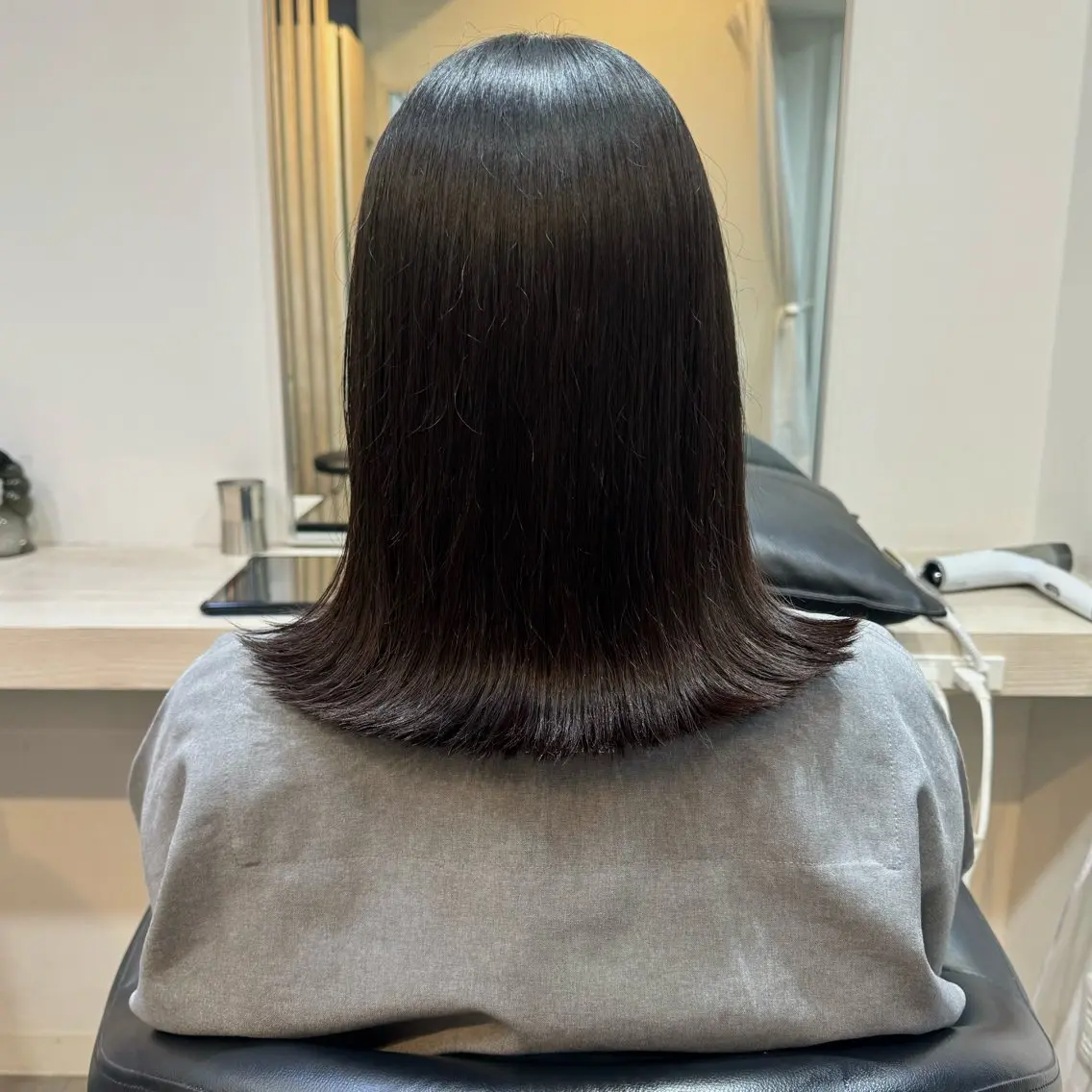 ミディアム 外ハネヘア カット 松木 花鈴のヘアスタイル