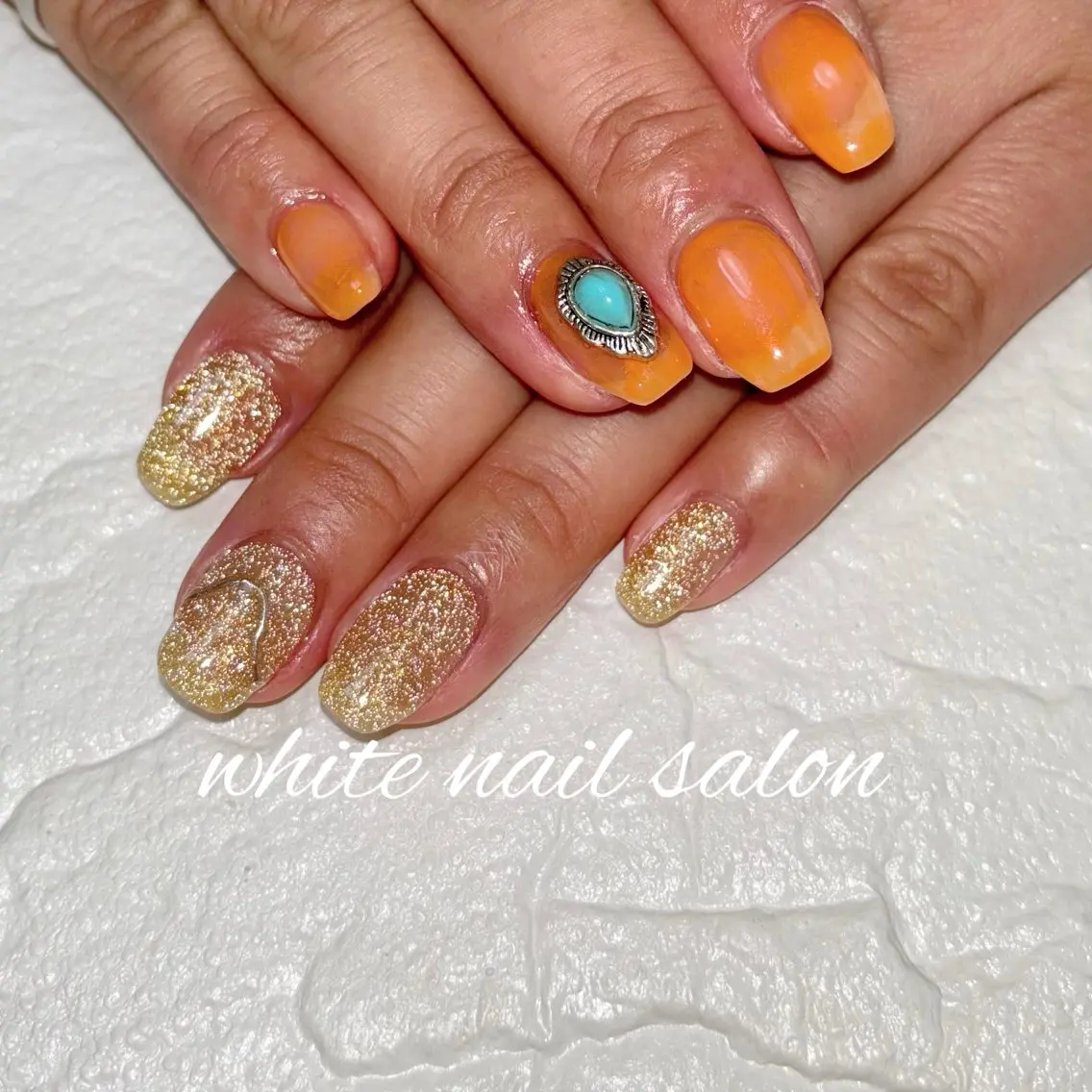 ネイル フットネイル 持ち込み ハンドネイル white nail salonのネイルデザイン