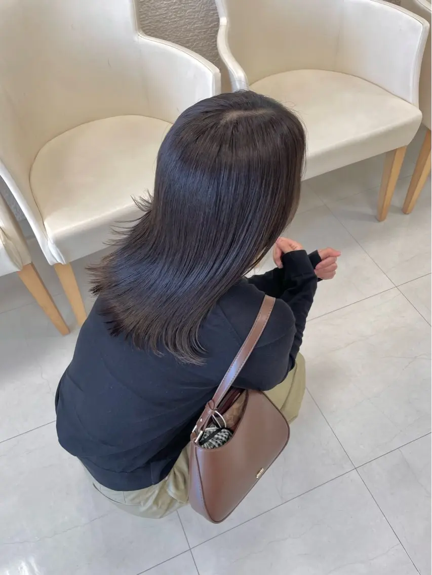 ロング カラー ブリーチなしダブルカ ラー🎀透明感/AOのヘアスタイル