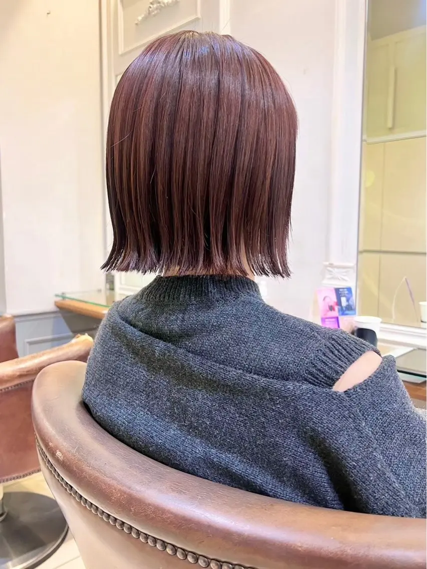 ミディアム ヘアカラー 横浜⭐️ブリーチ モデル💫あみ💫のヘアスタイル