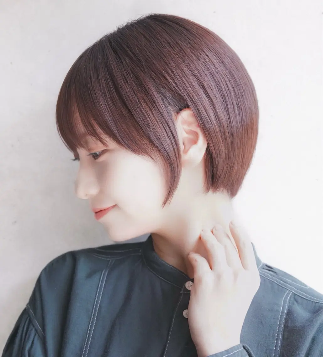 ショート カラー ピンクカラー ショートヘア 髪質改善/透明感 カラー高山奈夕のヘアスタイル